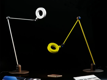 L'AMICA - LED with swing arm aluminium desk lamp by Martinelli Luce - view 2